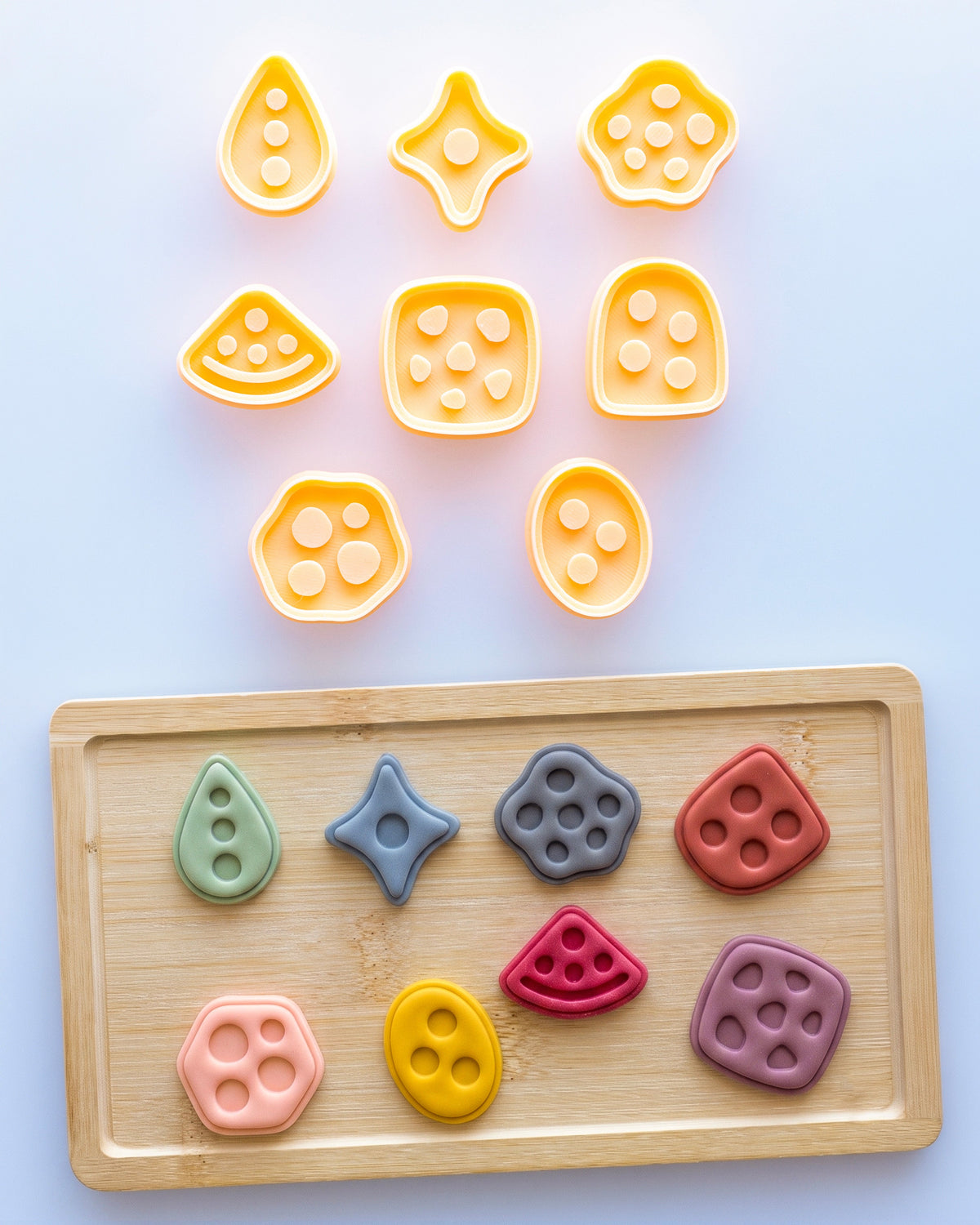 Abstract Dot & Chip Imprint Clay Cutter Set – Hero