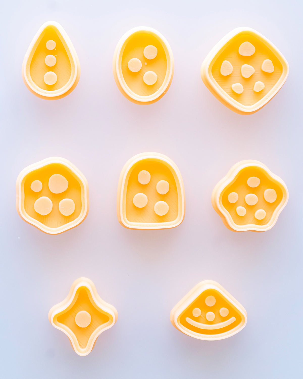 Abstract Dot & Chip Imprint Clay Cutter Set