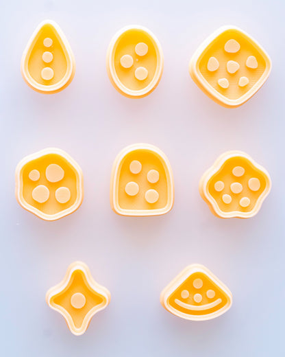 Abstract Dot & Chip Imprint Clay Cutter Set