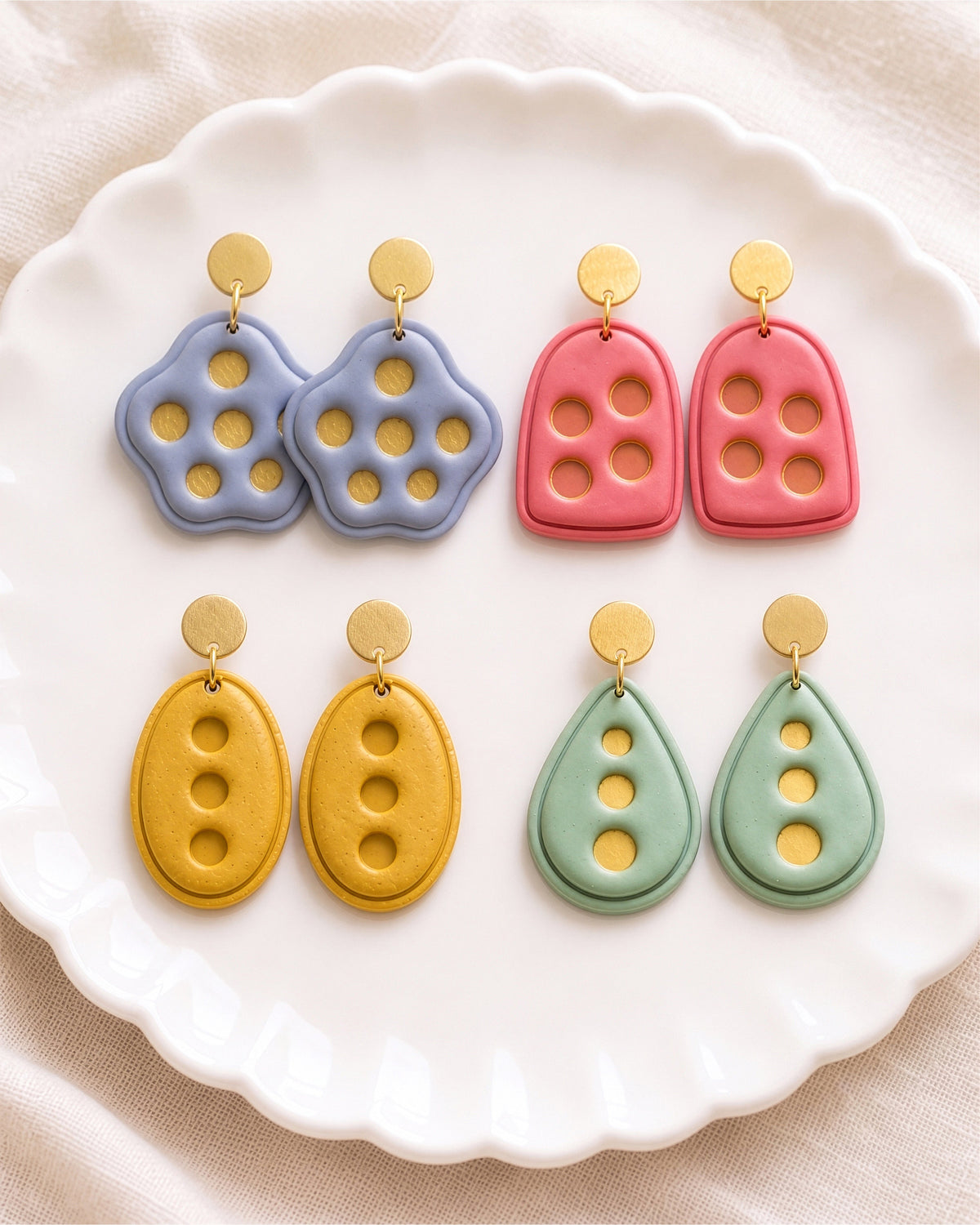 Abstract Dot & Chip Imprint Clay Cutter Set – Collection
