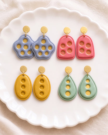 Abstract Dot & Chip Imprint Clay Cutter Set – Collection