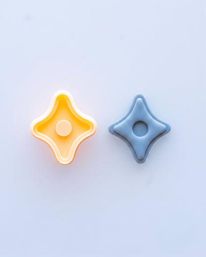 Abstract Dot & Chip Imprint Clay Cutter Set – (B) Chunky Spark