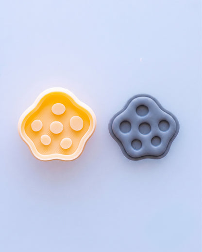 Abstract Dot & Chip Imprint Clay Cutter Set – (C) Confetti Blob