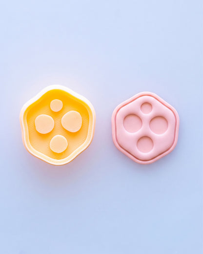 Abstract Dot & Chip Imprint Clay Cutter Set – (E) Pebble Tile