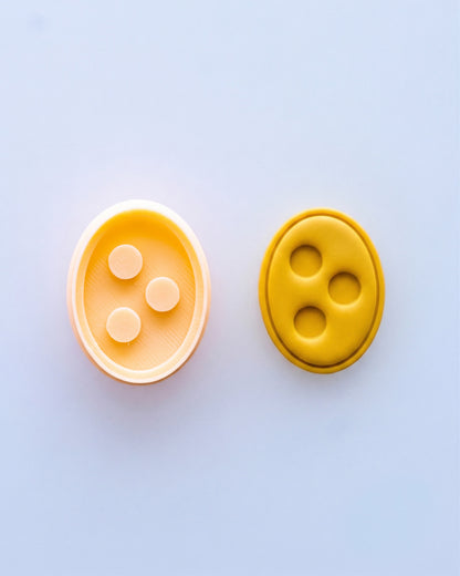 Abstract Dot & Chip Imprint Clay Cutter Set – (F) Oval Spots