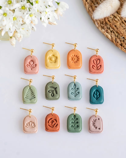 Boho Arch Floral Imprint Clay Cutter Set