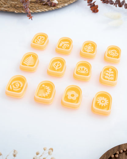 Boho Arch Floral Imprint Clay Cutter Set