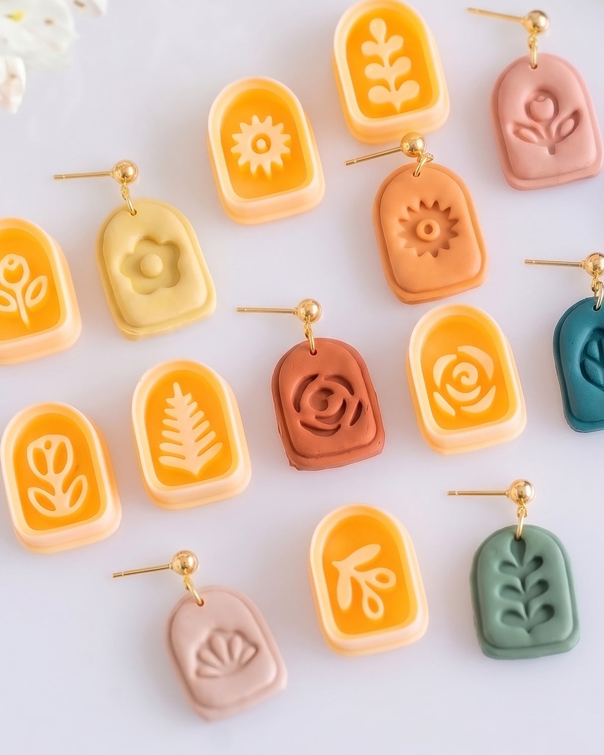 Boho Arch Floral Imprint Clay Cutter Set