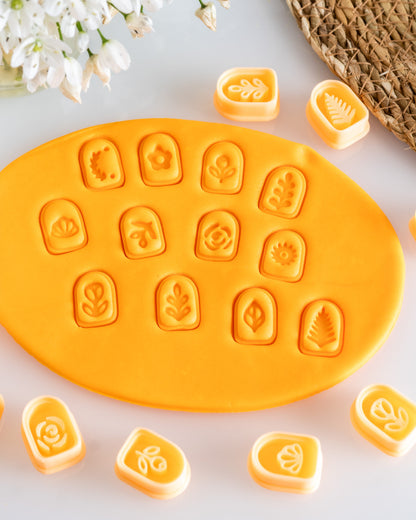 Boho Arch Floral Imprint Clay Cutter Set