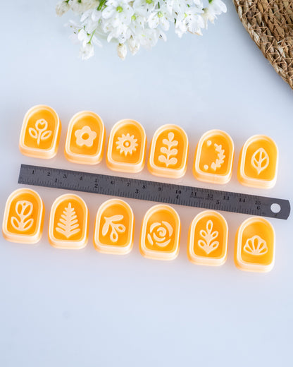 Boho Arch Floral Imprint Clay Cutter Set