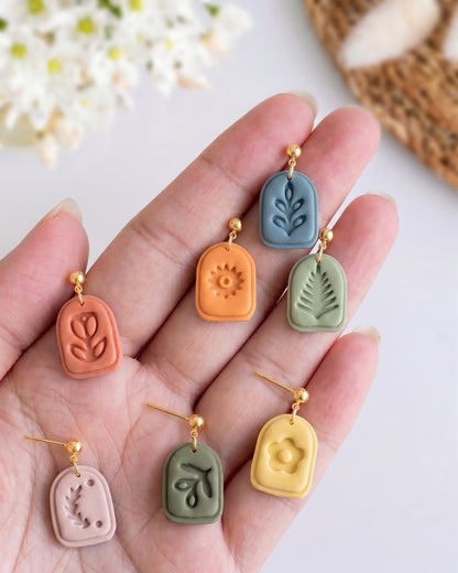 Boho Arch Floral Imprint Clay Cutter Set