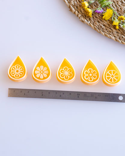 Blossom Drop Imprint Clay Cutter Set – Size Reference