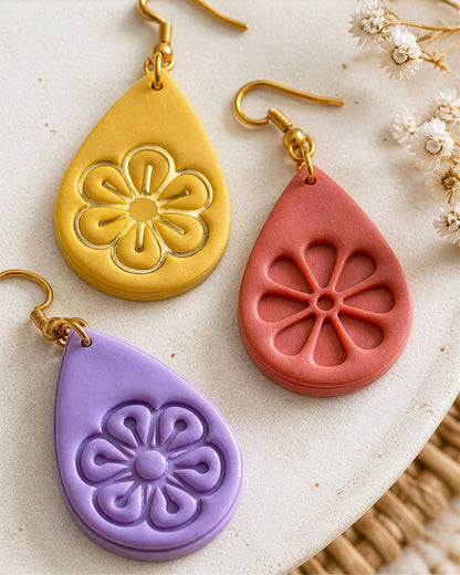 Blossom Drop Imprint Clay Cutter Set – Detail