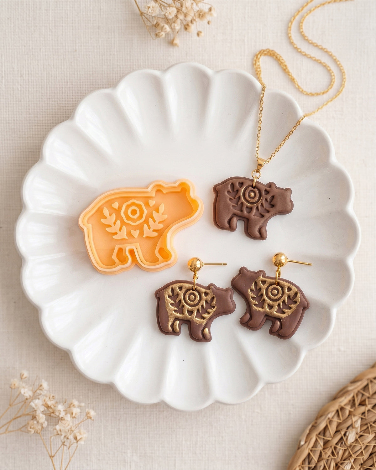 Scandi Folk Bear Imprint Clay Cutter – Collection