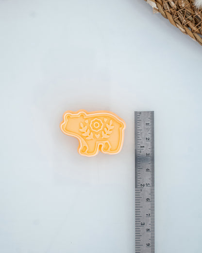 Scandi Folk Bear Imprint Clay Cutter – Size Reference