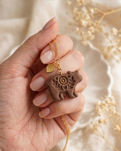 Scandi Folk Bear Imprint Clay Cutter – Hand Scale