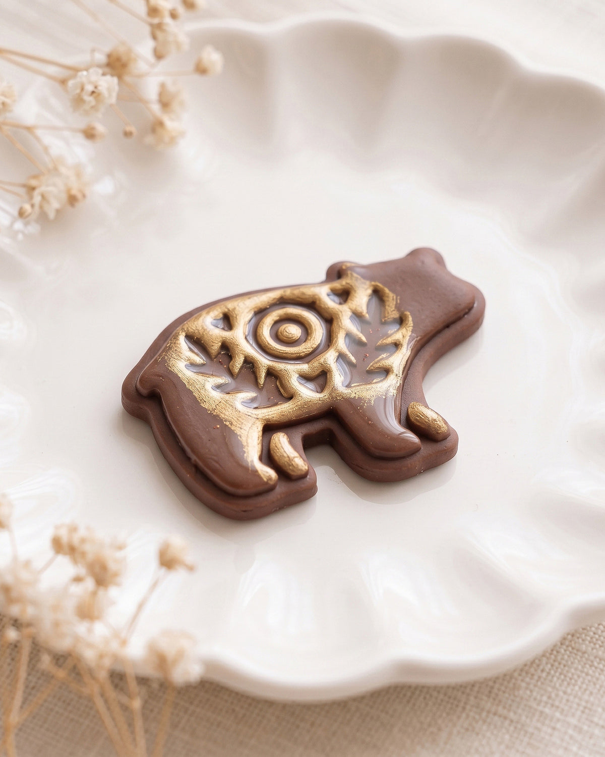Scandi Folk Bear Imprint Clay Cutter – Detail