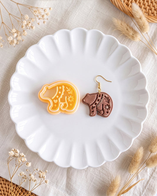 Scandi Folk Bear Imprint Clay Cutter – Process
