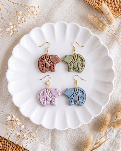 Scandi Folk Bear Imprint Clay Cutter – Finished Result