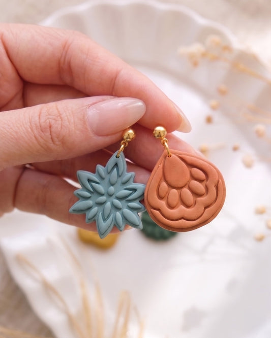 Boho Floral Imprint Clay Cutter Set – Hero