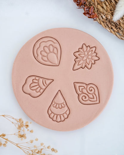 Boho Floral Imprint Clay Cutter Set – Cutter to Result