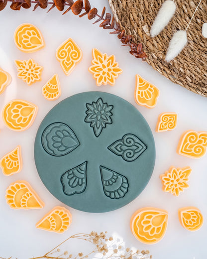 Boho Floral Imprint Clay Cutter Set – Lifestyle