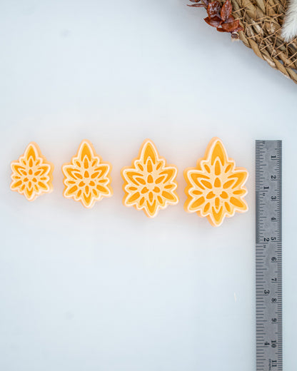 Boho Floral Imprint Clay Cutter Set – Size Reference