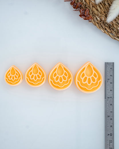 Boho Floral Imprint Clay Cutter Set – Size Reference