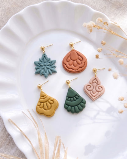 Boho Floral Imprint Clay Cutter Set – Process