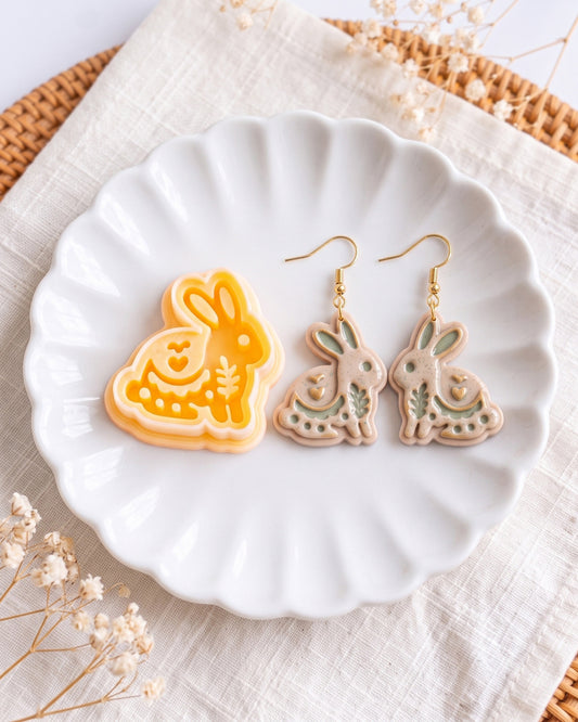 Scandi Folk Bunny Imprint Clay Cutter – Process