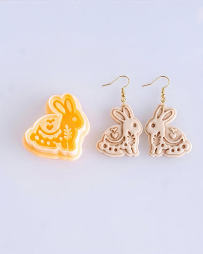 Scandi Folk Bunny Imprint Clay Cutter – Process
