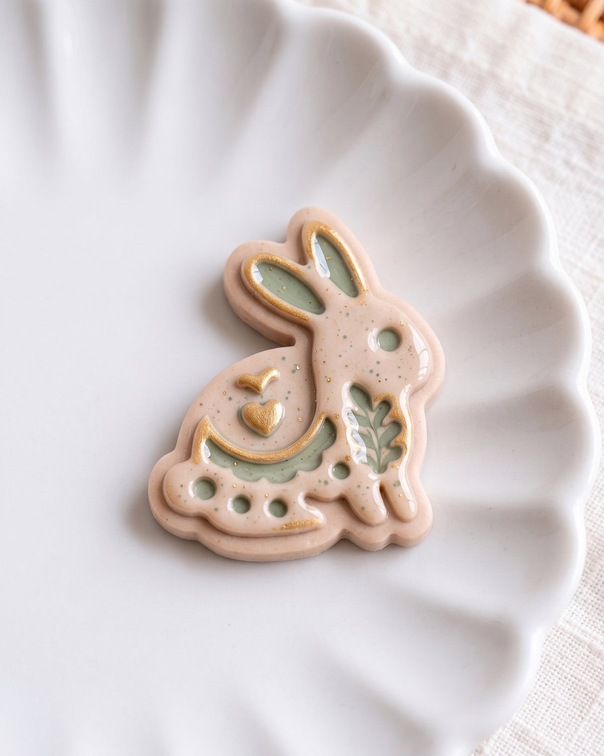 Scandi Folk Bunny Imprint Clay Cutter – Detail