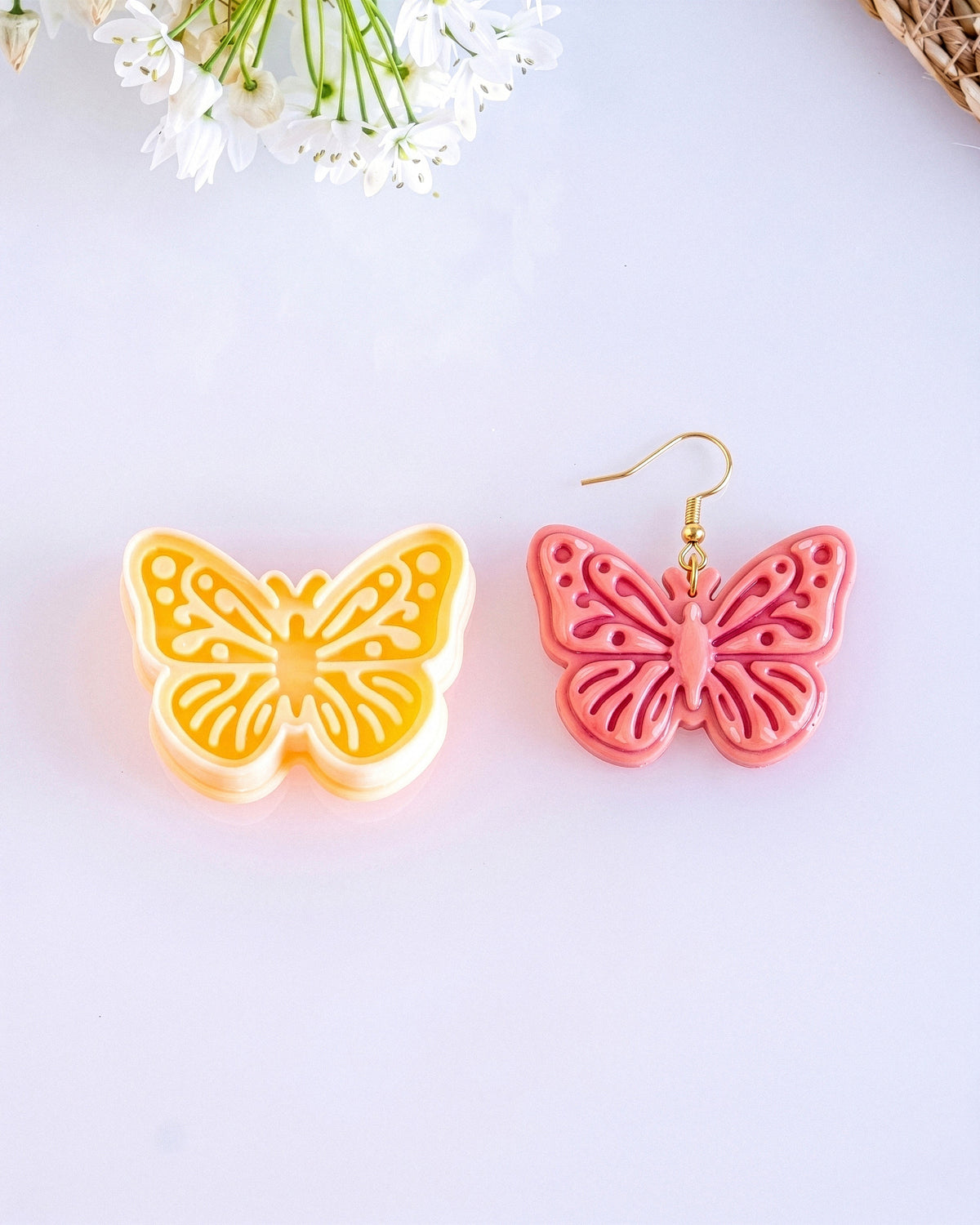 Minimal Butterfly Imprint Clay Cutter