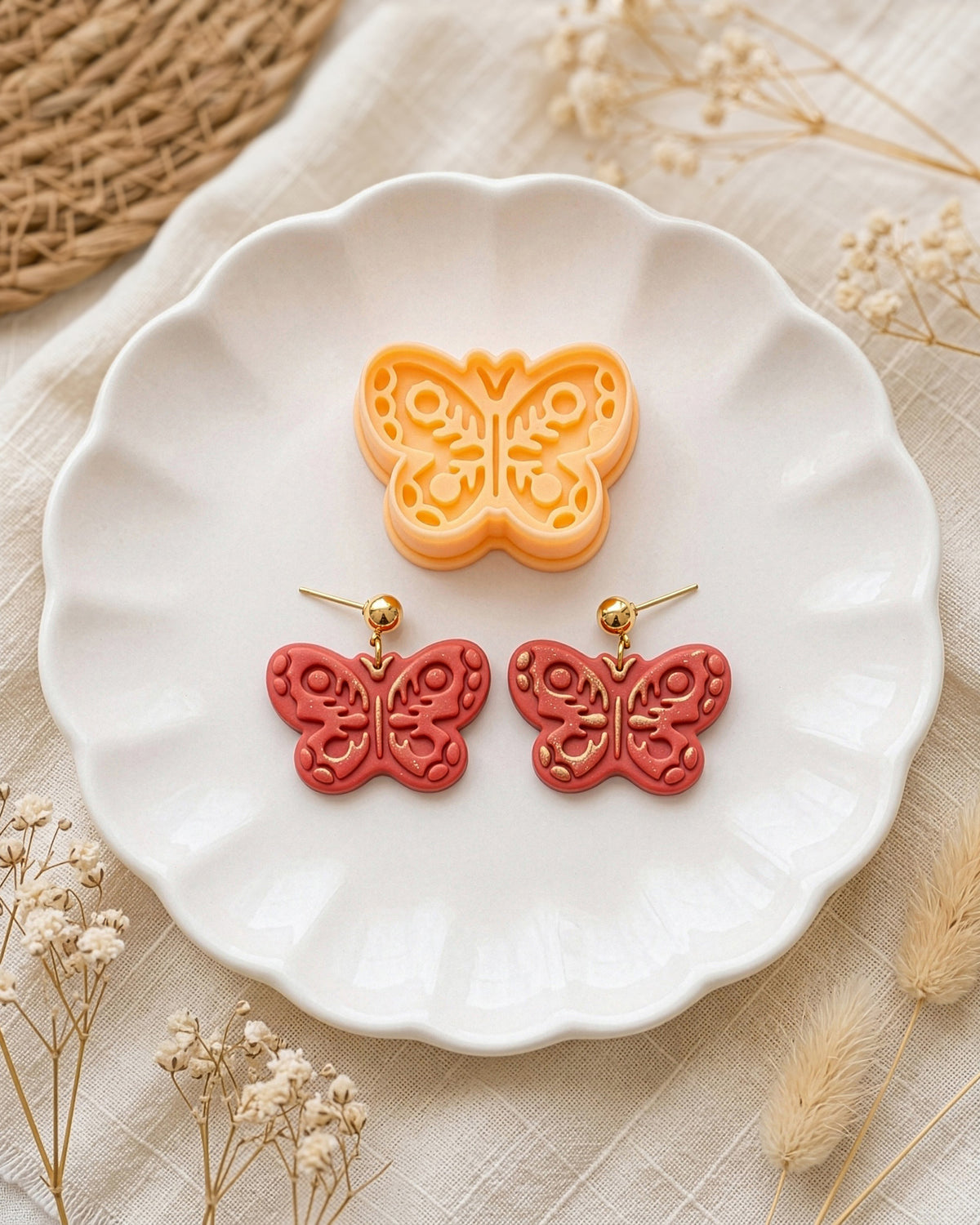 Scandi Folk Butterfly Imprint Clay Cutter – Process