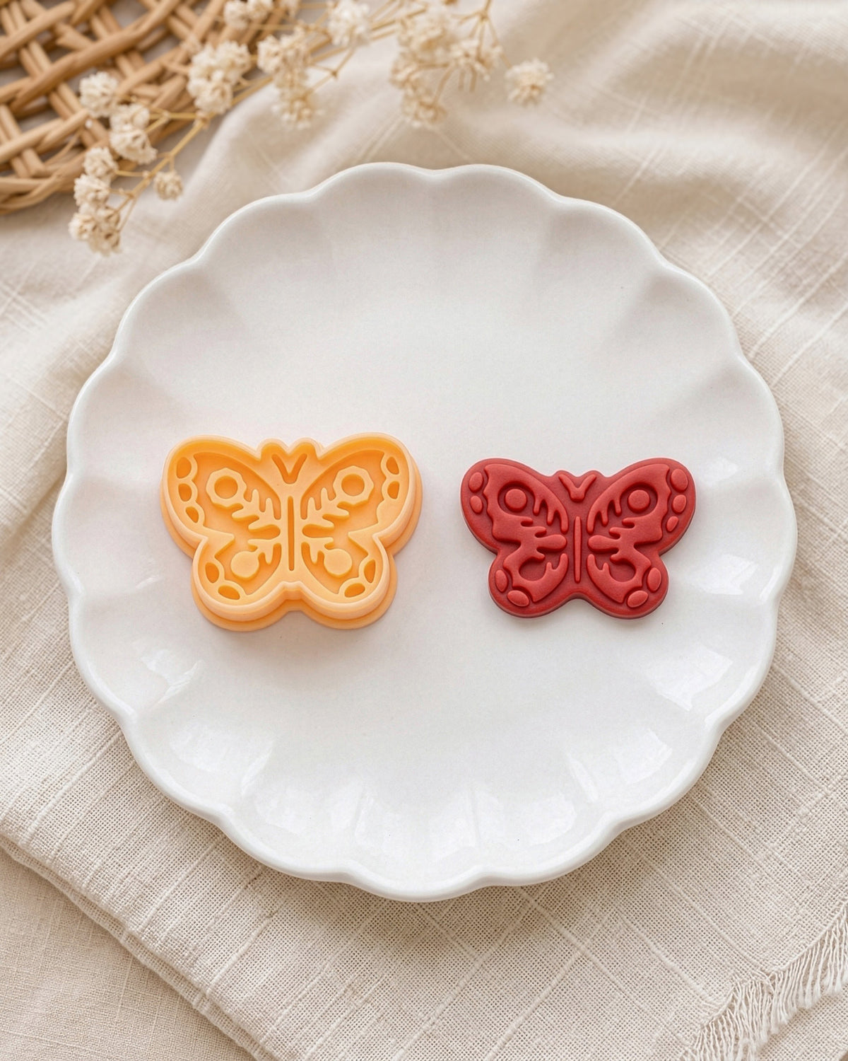 Scandi Folk Butterfly Imprint Clay Cutter – Detail