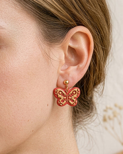Scandi Folk Butterfly Imprint Clay Cutter – Wear Shot