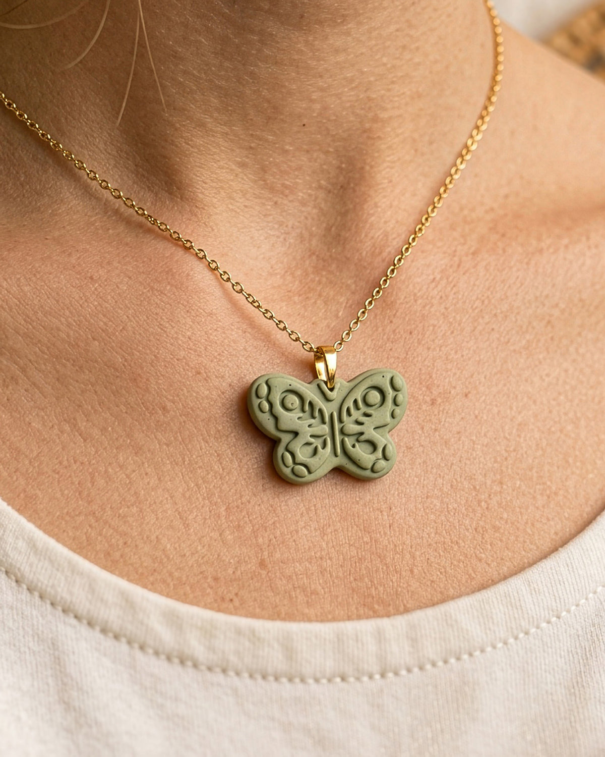Scandi Folk Butterfly Imprint Clay Cutter – Wear Shot