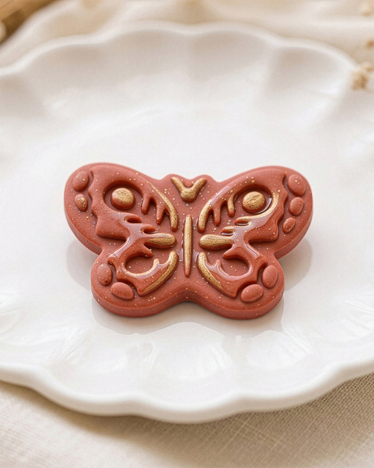 Scandi Folk Butterfly Imprint Clay Cutter – Detail