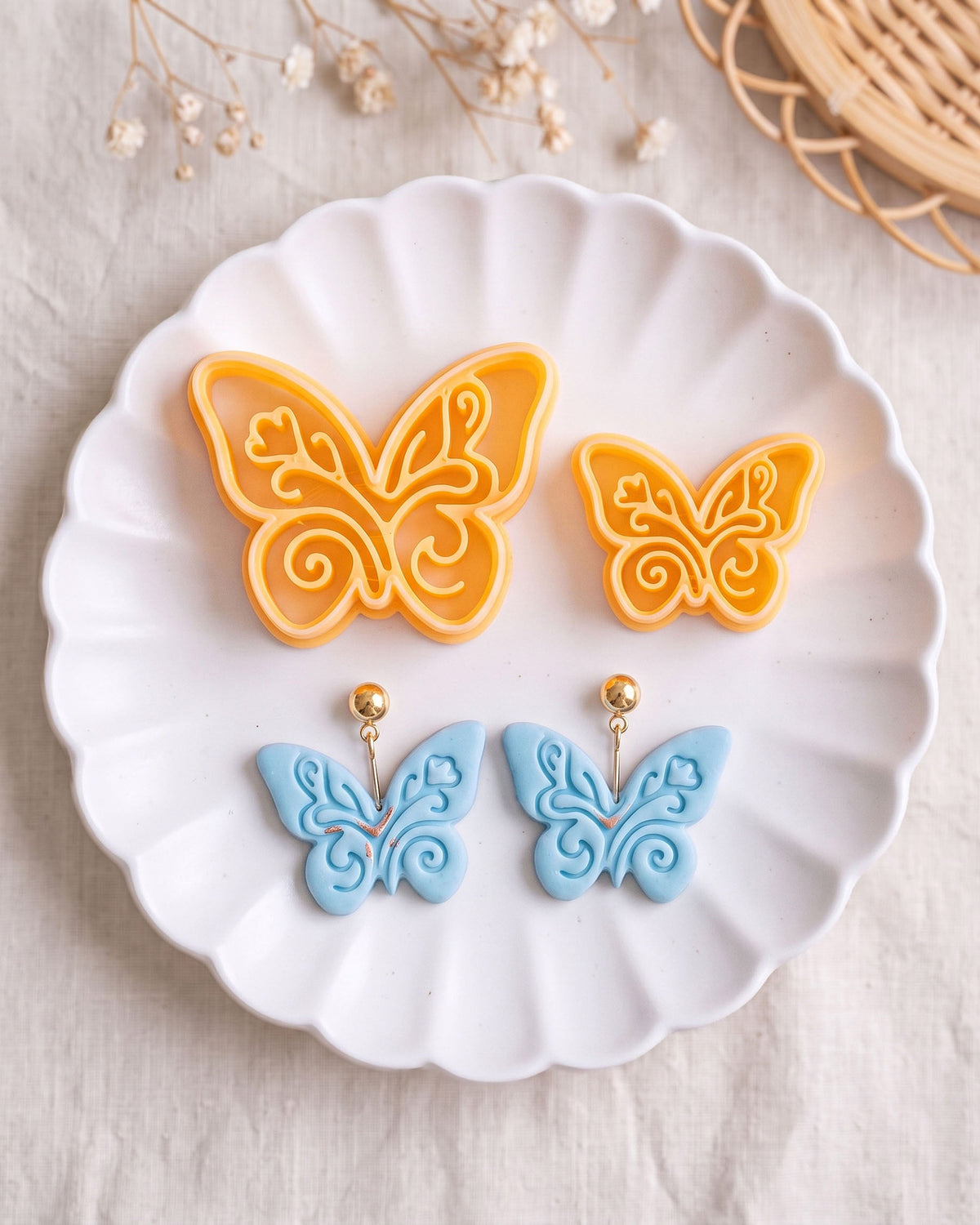 Boho Butterfly Imprint Clay Cutter – Process