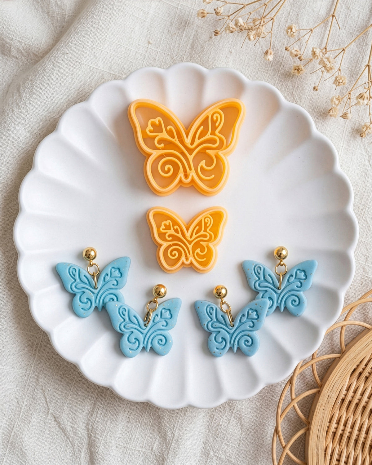 Boho Butterfly Imprint Clay Cutter – Process