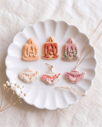 Cozy Home & Winter Symbols Imprint Clay Cutter Set – Finished Result
