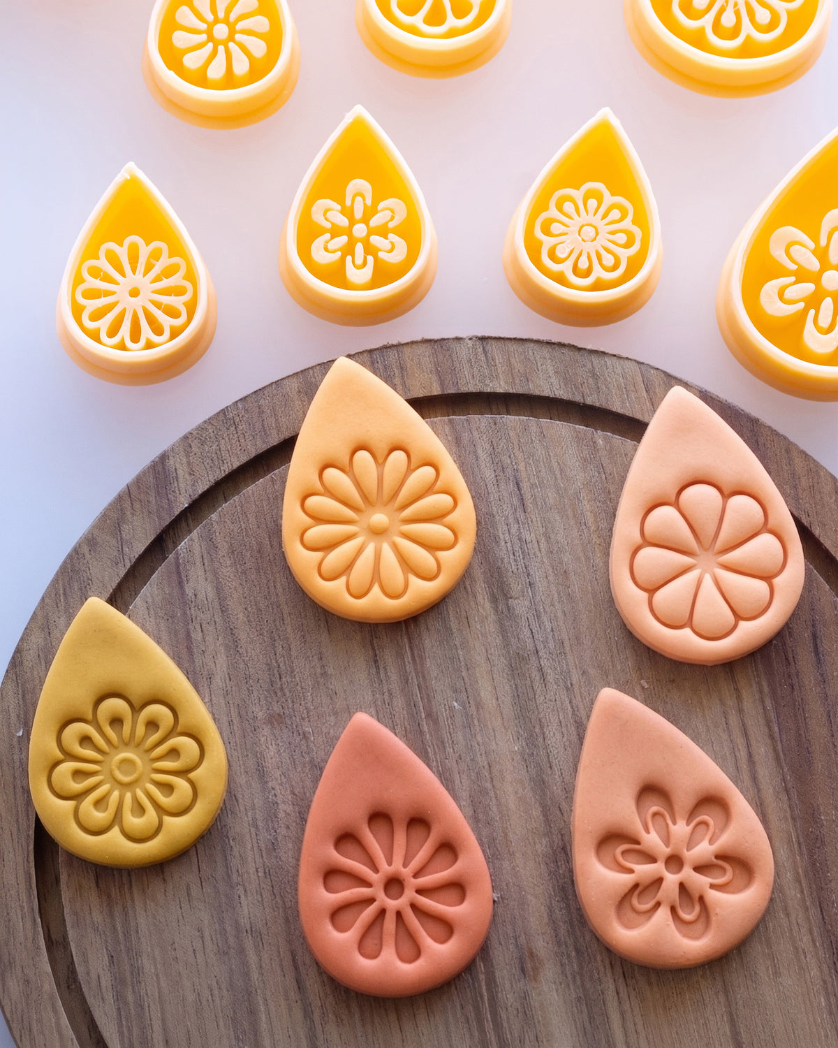 Daisy Drop Floral Imprint Clay Cutter Set – Collection