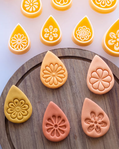 Daisy Drop Floral Imprint Clay Cutter Set – Collection