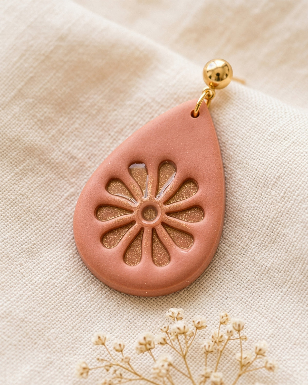 Daisy Drop Floral Imprint Clay Cutter Set – Detail