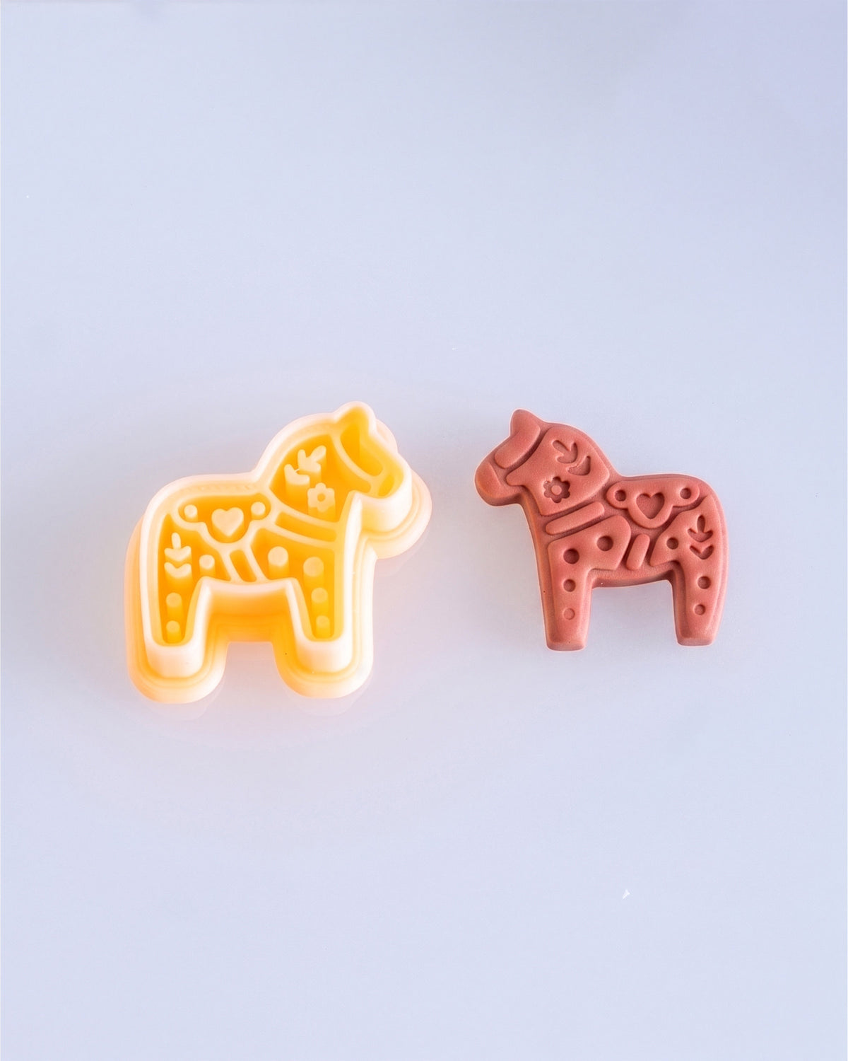 Scandi Dala Horse Imprint Clay Cutter – Process