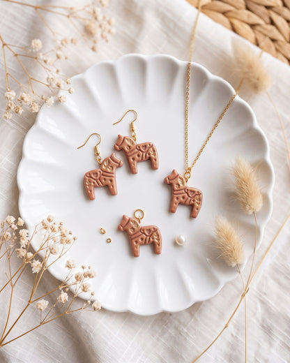 Scandi Dala Horse Imprint Clay Cutter – Finished Result