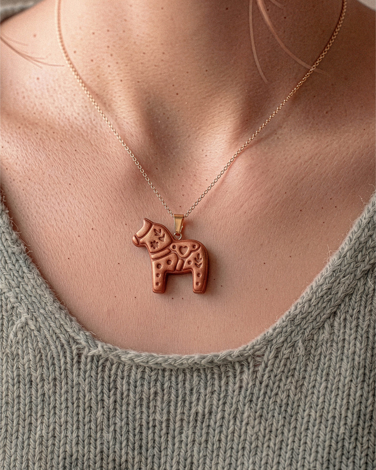 Scandi Dala Horse Imprint Clay Cutter – Wear Shot