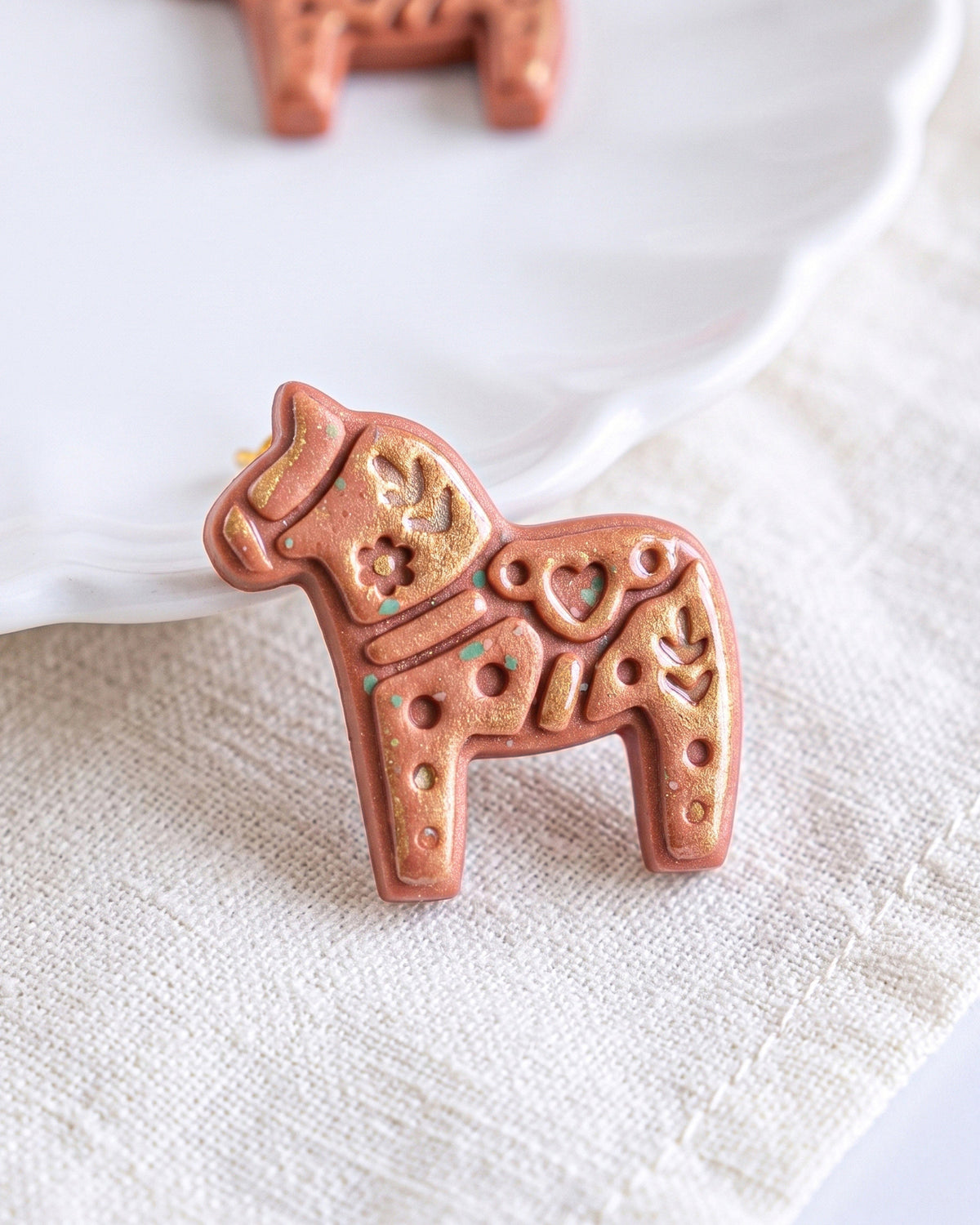 Scandi Dala Horse Imprint Clay Cutter – Detail
