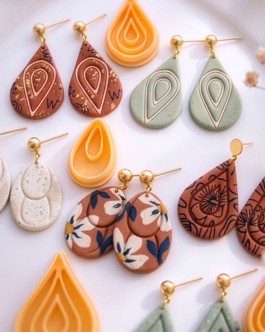 Minimal Drop Imprint Clay Cutter Set – Hero