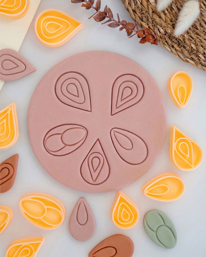 Minimal Drop Imprint Clay Cutter Set – Full Set (5 Designs)